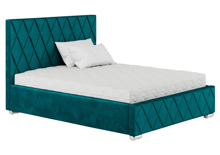 ŁÓŻKO 140x200 Z POJEMNIKIEM - LOANO - TKANINY I KOLORY DO WYBORU