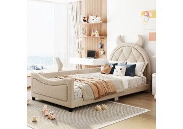 ŁÓŻKO 90x200 ZE STELAŻEM - REVEL - TKANINY I KOLORY DO WYBORU