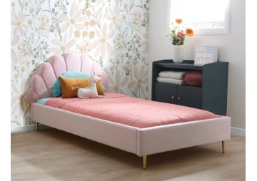 ŁÓŻKO 70x200 ZE STELAŻEM - AGEN - TKANINY I KOLORY DO WYBORU