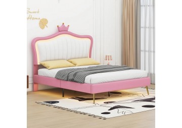 ŁÓŻKO 140x200 ZE STELAŻEM - PRINCESS - TKANINY I KOLORY DO WYBORU