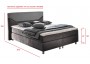 ŁÓŻKO 160x200 KONTYNENTALNE CORTE + 2 POJEMNIKI + MATERACE + TOPER  TKANINY I KOLORY DO WYBORU