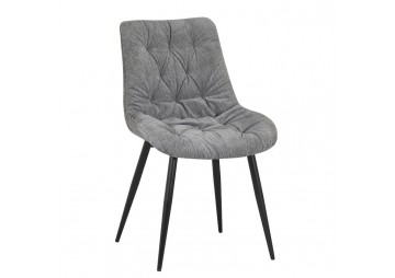 Krzesło tapicerowane fotel do jadalni oraz salonu i pokoju sztruks szary Oliver