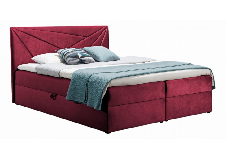 ŁÓŻKO 140X200 KONTYNENTALNE PARETON + 2 POJEMNIKI + MATERACE + TOPER TKANINY I KOLORY DO WYBORU