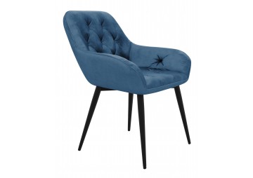 KRZESŁO TAPICEROWANE - MODEL BiG 040 - WELUR LAZUROWE