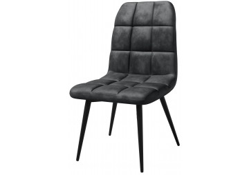 KRZESŁO TAPICEROWANE - BiG 042 WELUR CIEMNO SZARE
