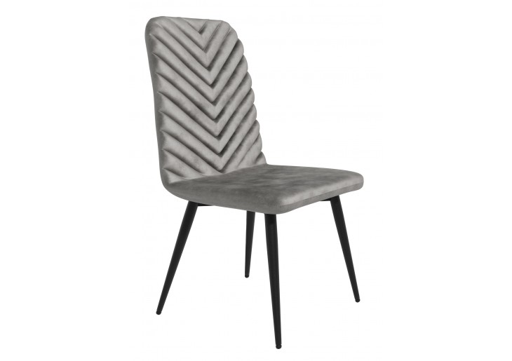 KRZESŁO TAPICEROWANE - BiG 043 WELUR SZARE