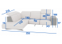 SOFA NAROŻNIK - RANCHIO - REGULOWANE ZAGŁÓWKI