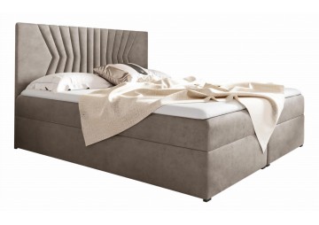 ŁÓŻKO 180X200 KONTYNENTALNE VICAR + 2 POJEMNIKI + MATERACE + TOPER |FANCY 83 [OUTLET-34262]