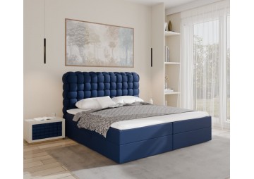 Łóżko 120x200 kontynentalne Cana + 2 Pojemniki + Materac + Toper Tkaniny I Kolory Do Wyboru