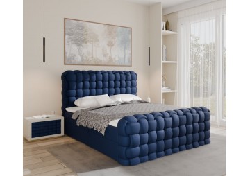 Łóżko 120x200 kontynentalne Cana Lux + 2 Pojemniki + Materac + Toper Tkaniny I Kolory Do Wyboru