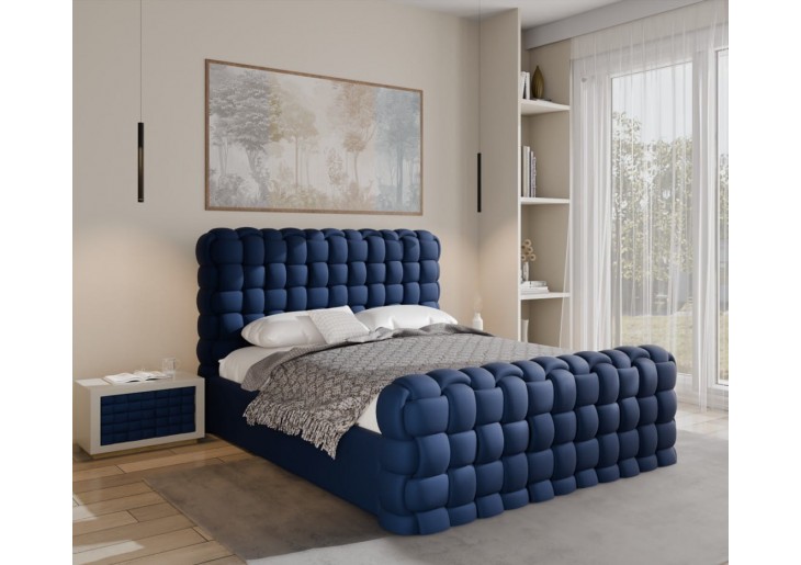 Łóżko 180x200 tapicerowane z pojemnikiem Marsiliana Lux