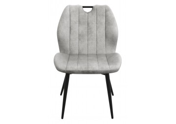 KRZESŁO TAPICEROWANE - MODEL BIG 041 - WELUR SZARE[OUTLET T-49]