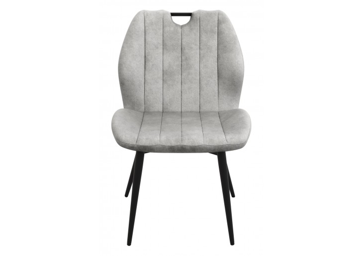 KRZESŁO TAPICEROWANE - MODEL BIG 041 - WELUR SZARE[OUTLET T-49]