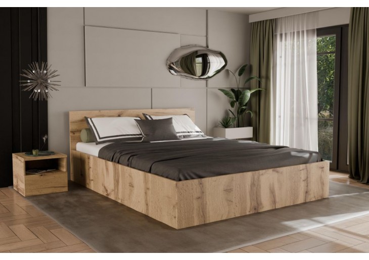 ŁÓŻKO 200x200 - TRINO + STELAŻ METALOWY PODNOSZONY | Kolory do wyboru