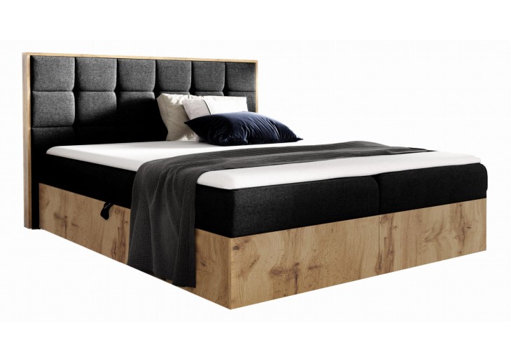 ŁÓŻKO 140X200 KONTYNENTALNE PERDOMA + 2 POJEMNIKI + MATERACE + TOPER TKANINY I KOLORY DO WYBORU