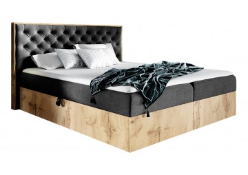 ŁÓŻKO 180X200 KONTYNENTALNE SILENCIO + 2 POJEMNIKI + MATERACE + TOPER TKANINY I KOLORY DO WYBORU