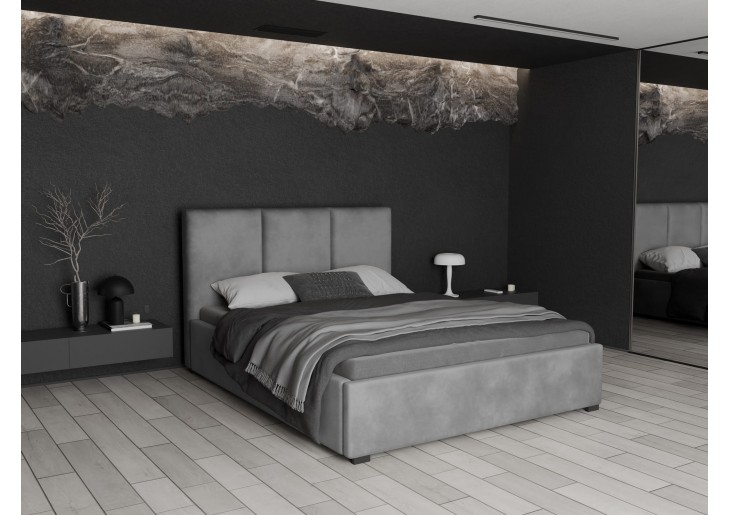 ŁÓŻKO 140x200 Z POJEMNIKIEM - COSENZA - TKANINY I KOLORY DO WYBORU