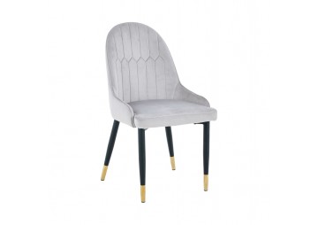 KRZESŁO TAPICEROWANE - BiG 033 WELUR SZARE