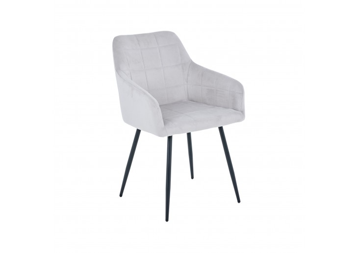 KRZESŁO TAPICEROWANE - BIG 047 - WELUR SZARE