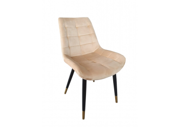 KRZESŁO TAPICEROWANE - BiG 032 WELUR BEŻOWE