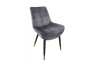 KRZESŁO TAPICEROWANE - BiG 032 WELUR CIEMNO SZARE