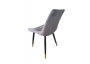 KRZESŁO TAPICEROWANE - BiG 032 WELUR CIEMNO SZARE