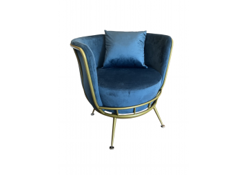 FOTEL TAPICEROWANY - BiG 036 WELUR LAZUROWY