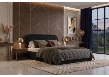 ŁÓŻKO 160x200 Z POJEMNIKIEM - LENO TKANINY KOLORY DO WYBORU