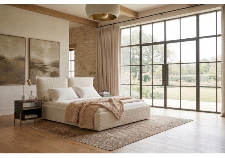 ŁÓŻKO 140x200 Z POJEMNIKIEM - CINO TKANINY KOLORY DO WYBORU