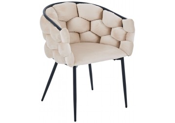 KRZESŁO TAPICEROWANE BIG 049 - WELUR BEŻ