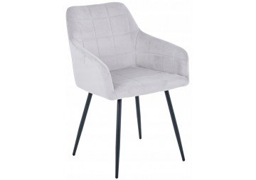 KRZESŁO TAPICEROWANE - BIG 047 - WELUR SZARE