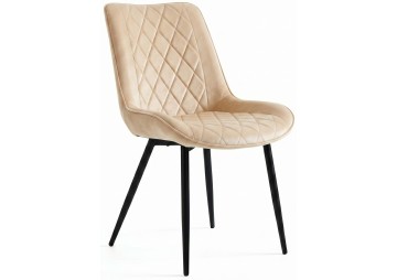 KRZESŁO TAPICEROWANE - BiG 034 WELUR BEŻOWE