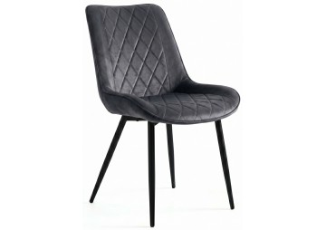 KRZESŁO TAPICEROWANE - BiG 034 WELUR CIEMNO SZARE