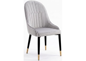 KRZESŁO TAPICEROWANE - BiG 033 WELUR SZARE