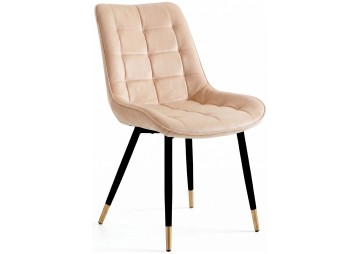KRZESŁO TAPICEROWANE - BiG 032 WELUR BEŻOWE