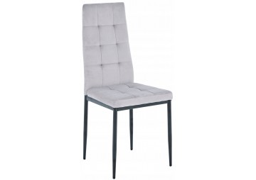 KRZESŁO TAPICEROWANE - BiG 011 WELUR  SZARE