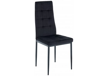 KRZESŁO TAPICEROWANE - BiG 011 WELUR CZARNE