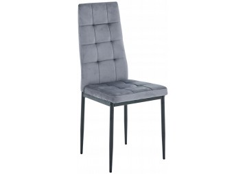 KRZESŁO TAPICEROWANE - BiG 011 WELUR CIEMNO SZARE