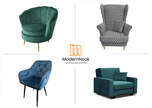 Odkryj różnorodność foteli: od uszaków, przez muszle, aż po skandynawskie i rozkładane modele